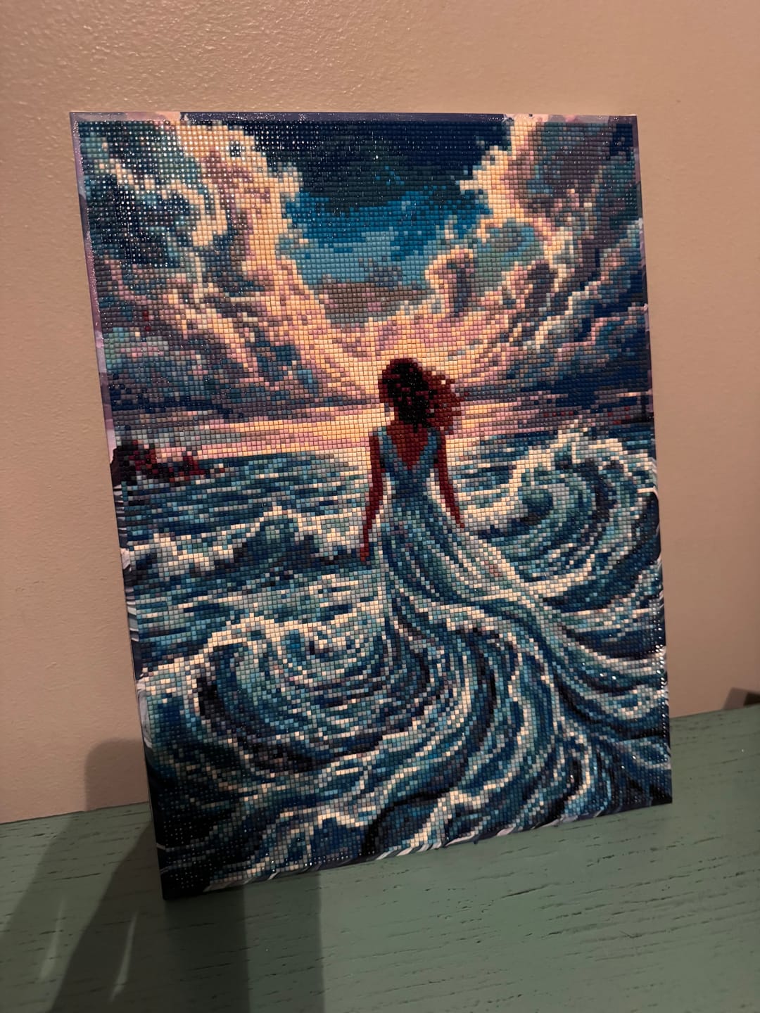 Customer photo review of Woman Ocean Wave Dress (Diamond Painting)