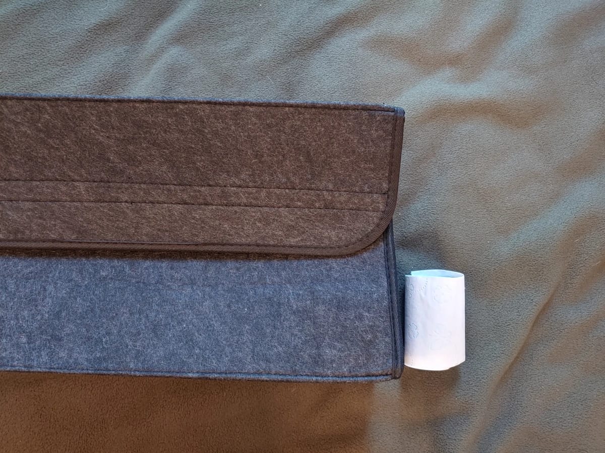 Customer photo review of Car Storage Box, Portable, Foldable Car Trunk Organizer, Felt Cloth Storage Box, Car Interior Tidying Container, Car Organizer