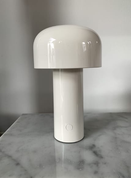 Customer photo review of Sol Cordless Metal Mushroom Table Lamp | Rechargeable Dimmable Bedside Night Light