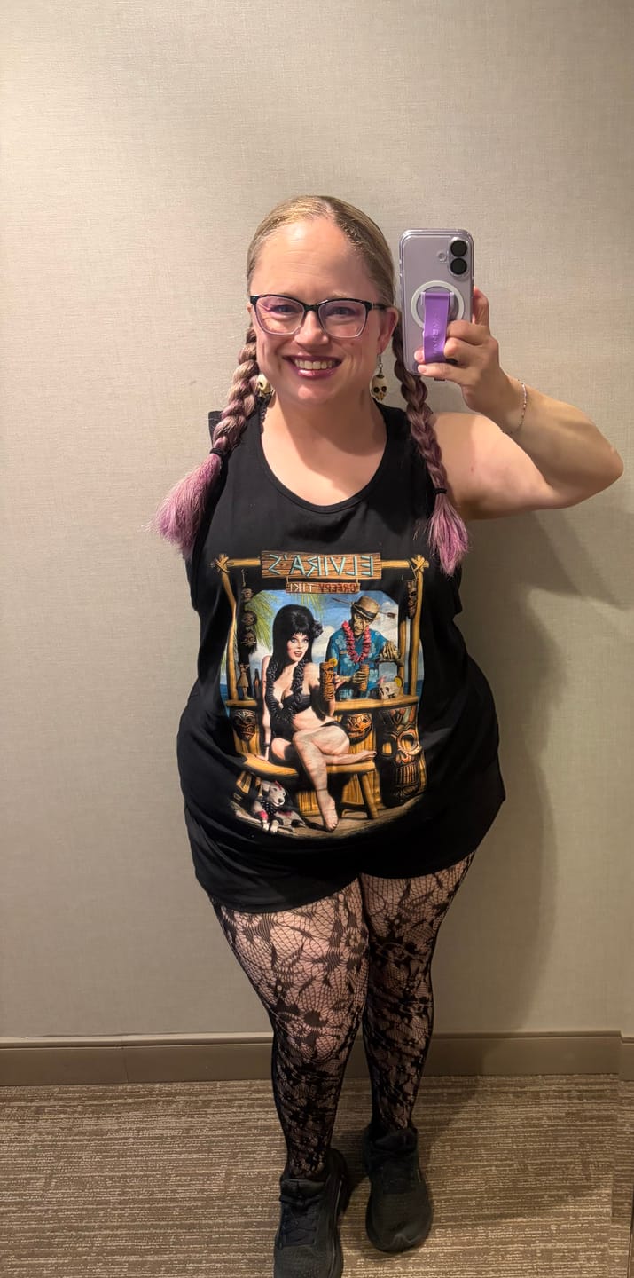 Customer photo review of ELVIRA'S CREEPY TIKI - TANK TOP
