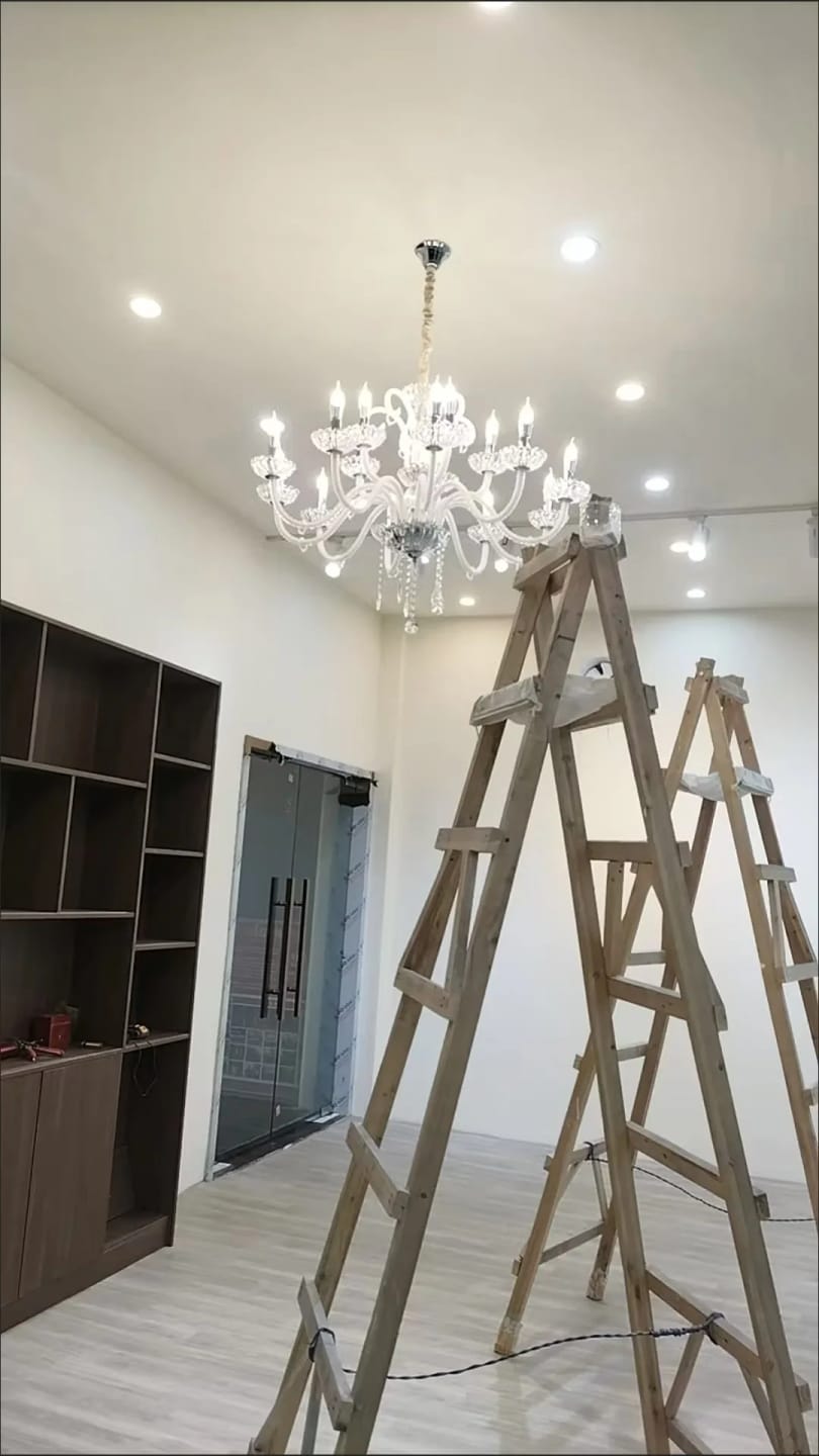 Customer photo review of Grand Crystal LED Chandelier