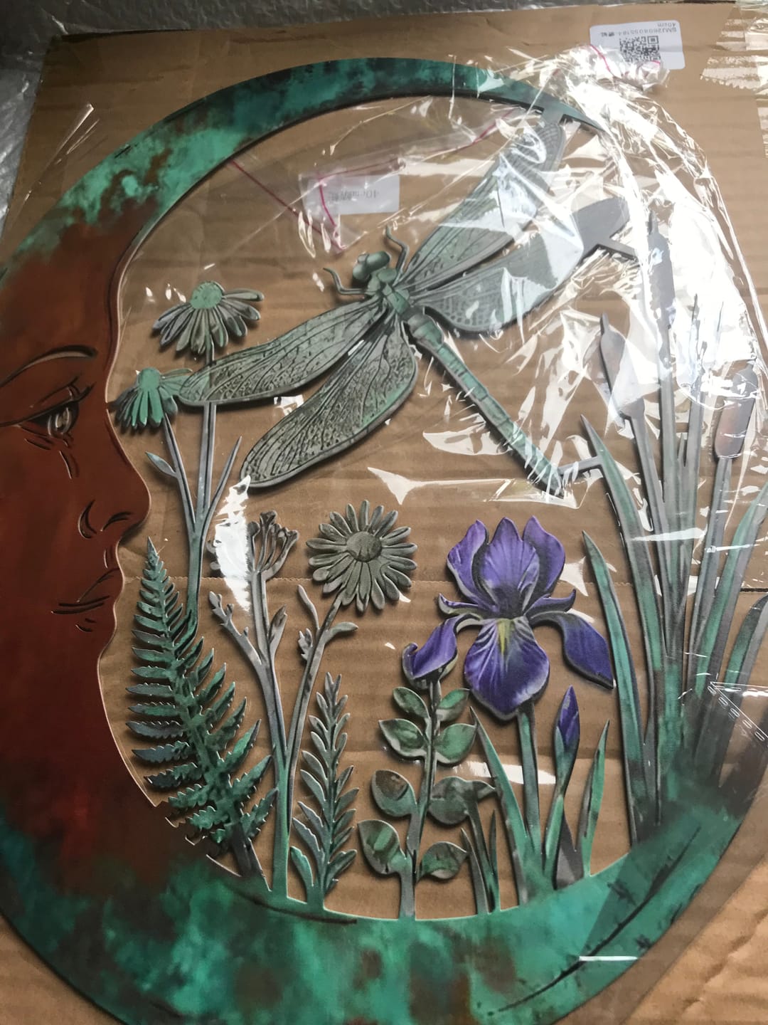 Customer photo review of Dragonfly Moon Wall Decor