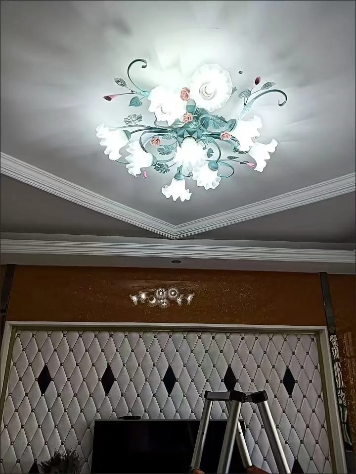 Customer photo review of Glass Rose Ceiling Lamp