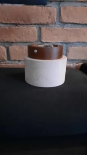 Customer photo review of Wabi-Sabi Travertine Ceiling Lamp