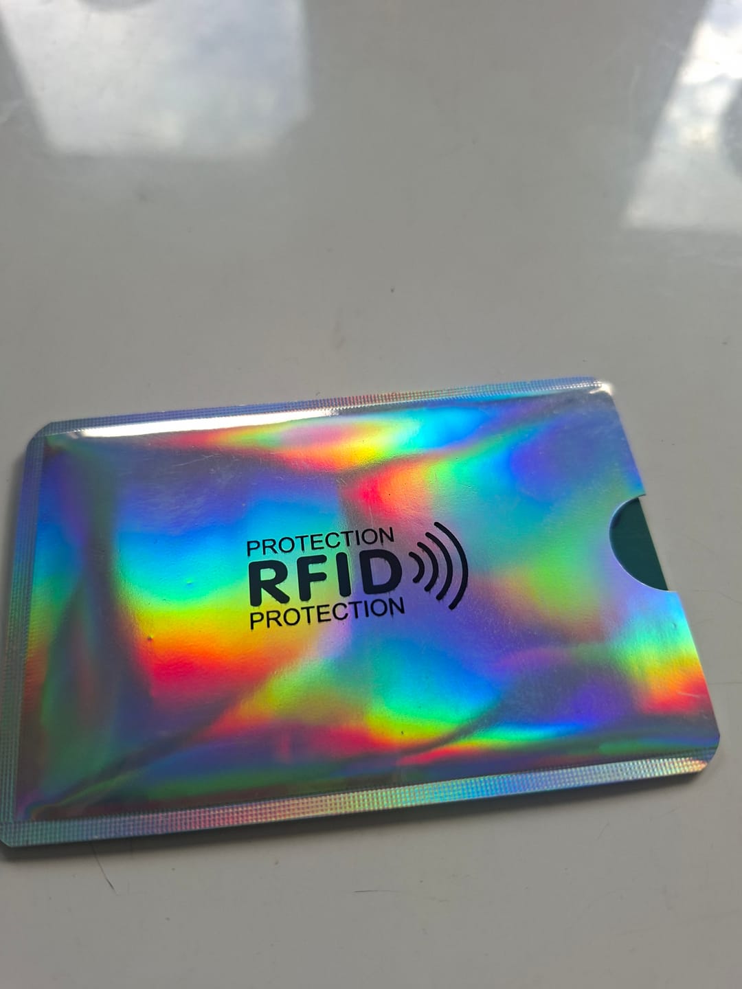 Customer photo review of RFID Blocking Sleeves: Slim & Lightweight Protection for Credit & ID Cards