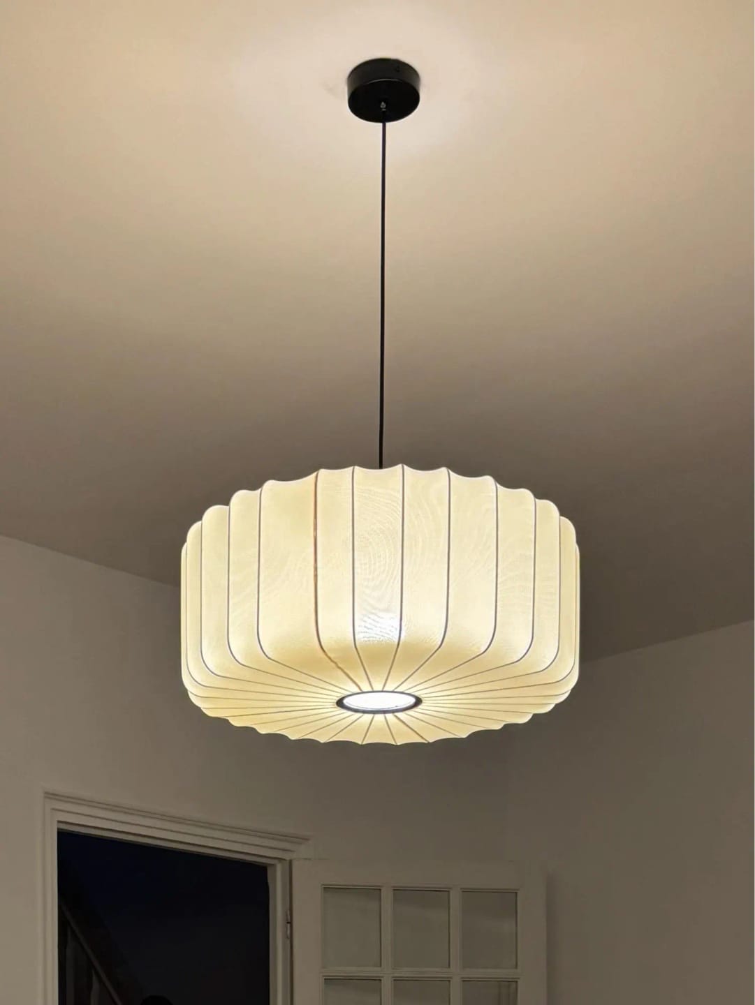 Customer photo review of Wabi-Sabi Fabric Chandelier