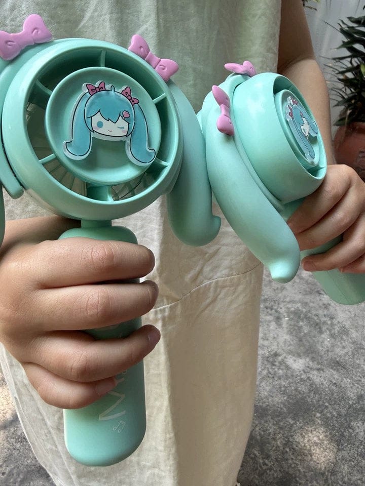 Customer photo review of Officially Licensed Hatsune Miku Portable USB Rechargeable Handheld Mini Fan
