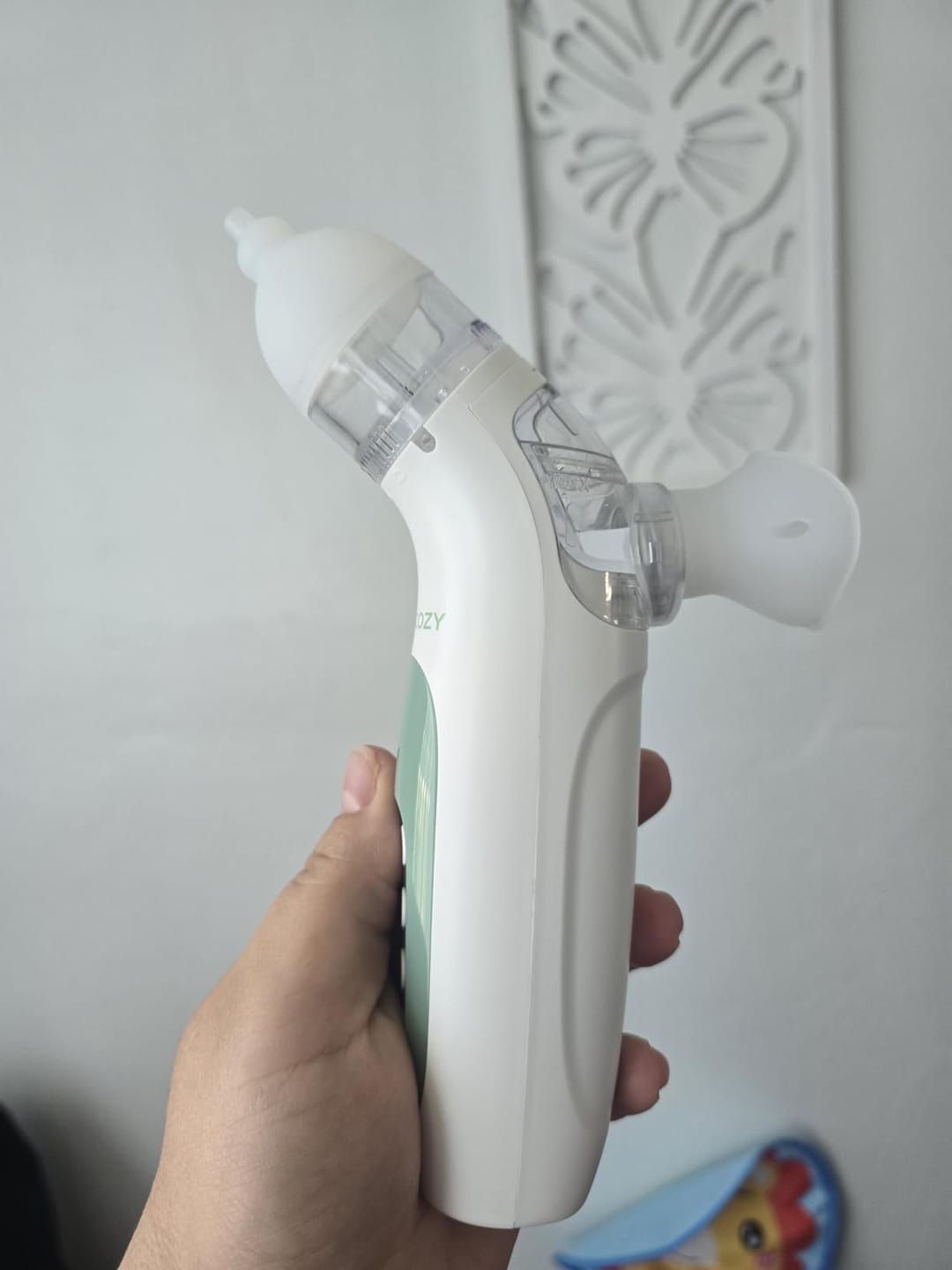 Customer photo review of NoseCare – Elektrischer Nasensauger für Babys mit Sprühfunktion