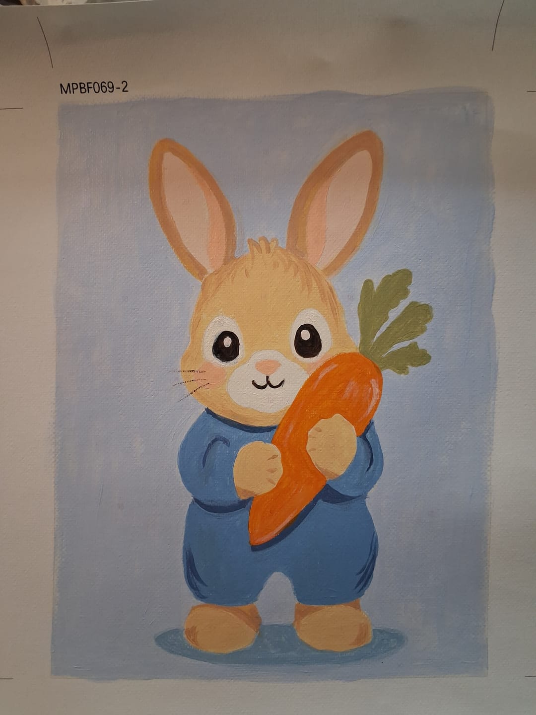 Customer photo review of 4 Mini Paintings - Cute Little Bunnies Set