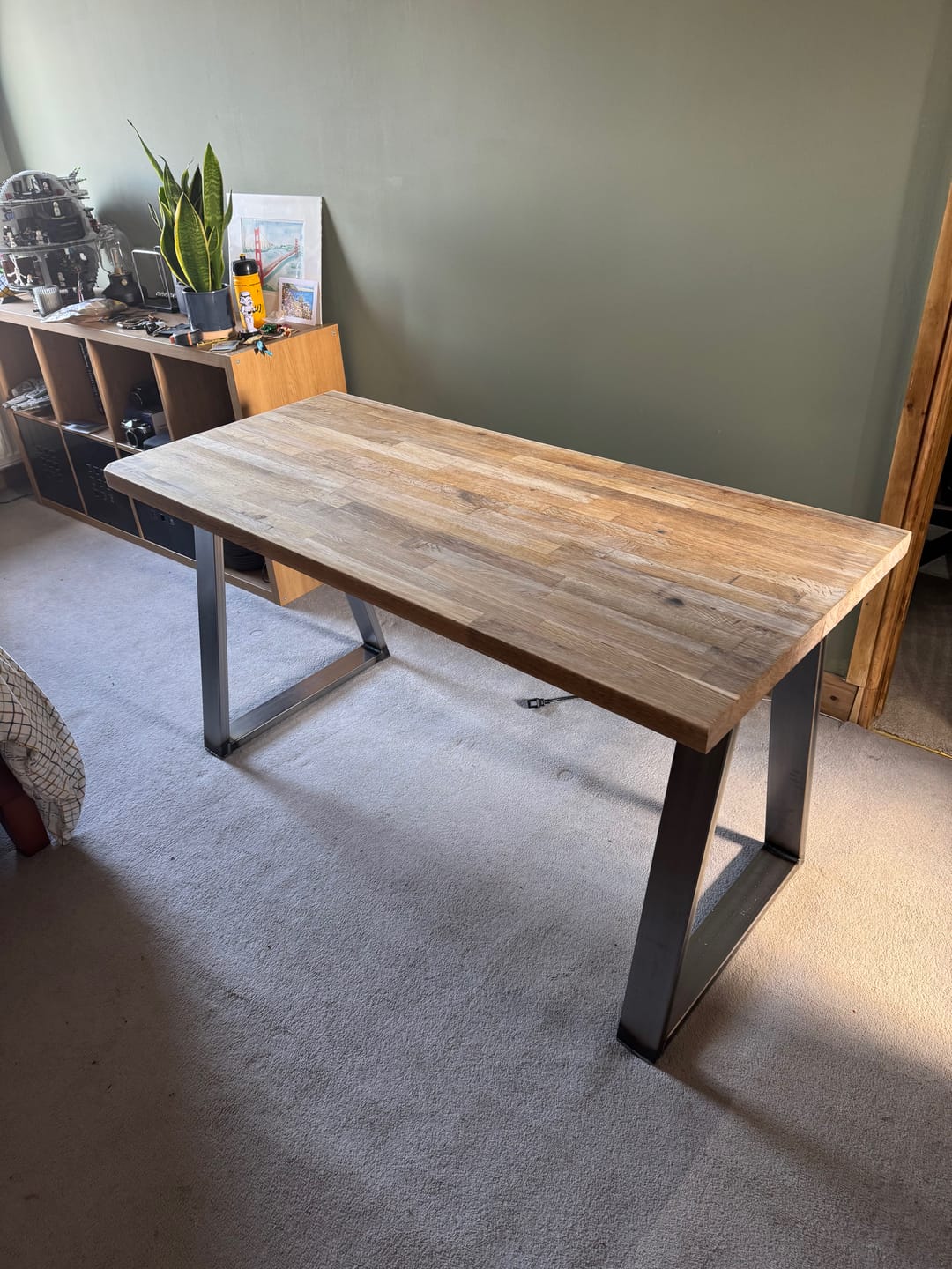 Customer photo review of Trapezium Industrial Table Legs | 71cm High
