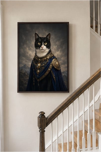 Customer photo review of Custom Vampire Pet Portrait Canvas Wall Art