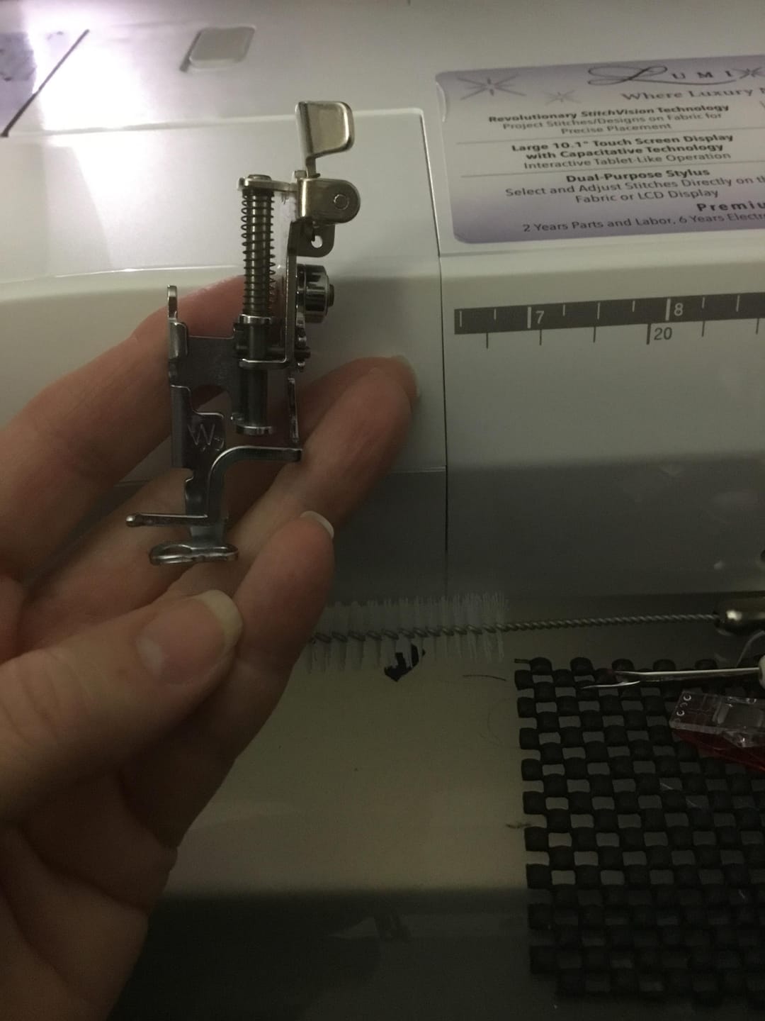 Customer photo review of Embroidery Foot (W), Brother #XC8156551