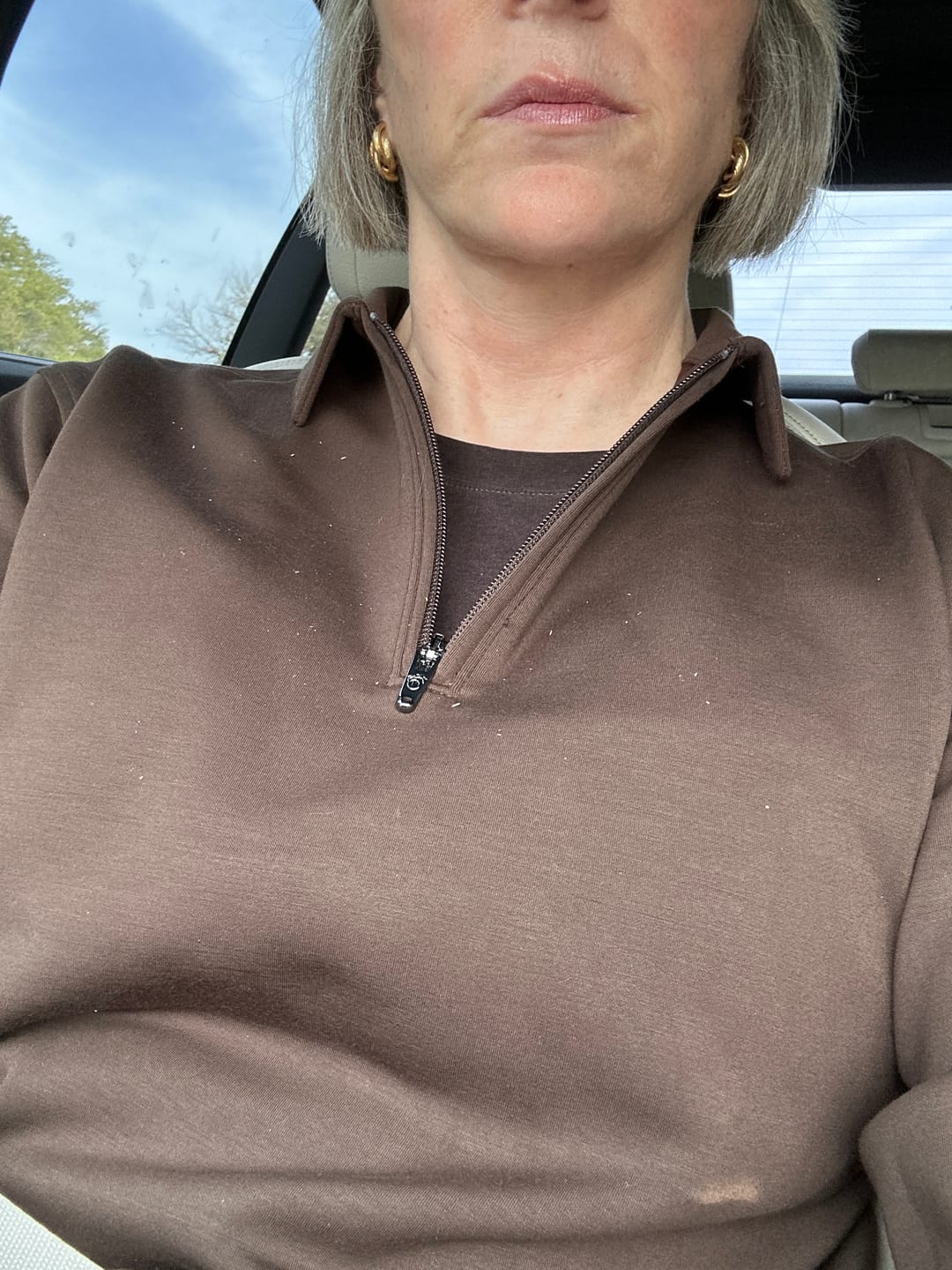 Customer photo review of Aura Zip Polo Long Sleeve