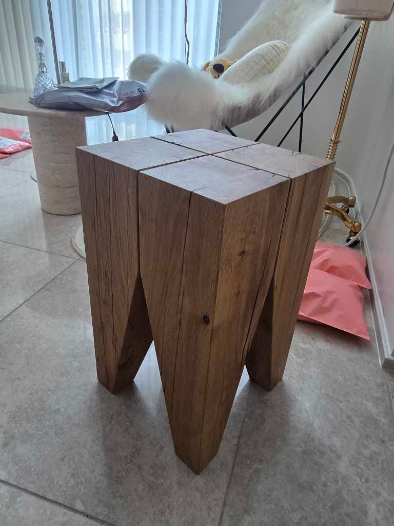 Customer photo review of Backenzahn™ - Solid wood stool / side table