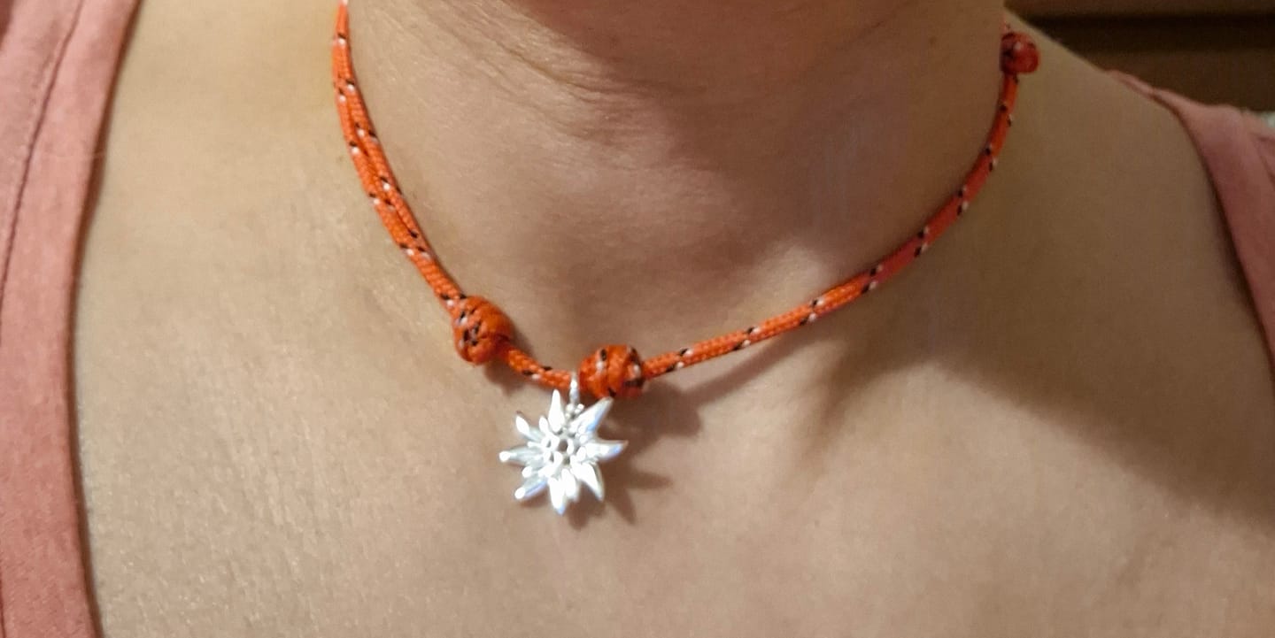 Customer photo review of Collana Stella Alpina d’Inverno – Pendente in Argento 925