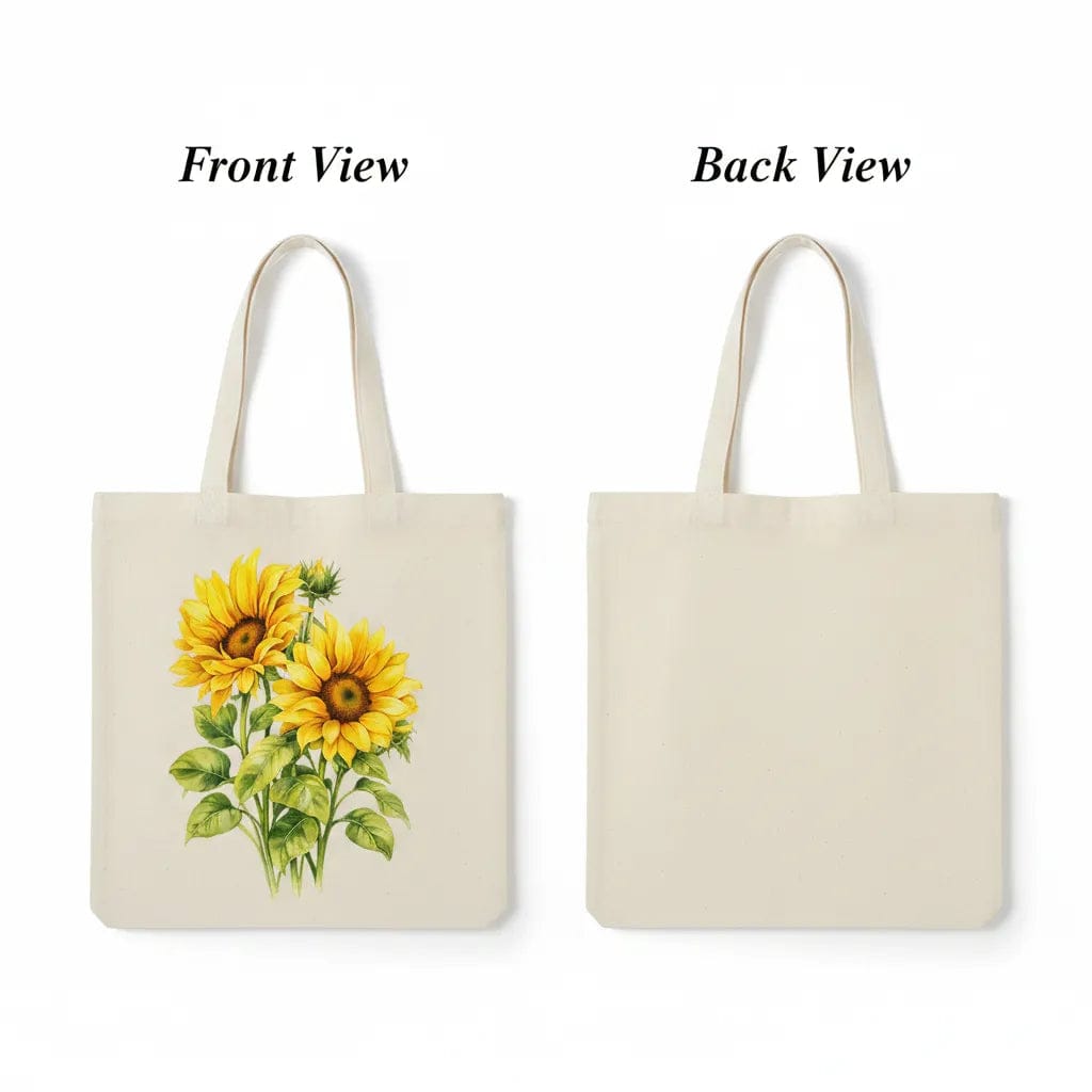 Customer photo review of Wrapzy Watercolor Sunflower Tote Bag