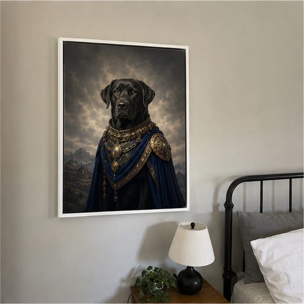 Customer photo review of Custom Vampire Pet Portrait Canvas Wall Art