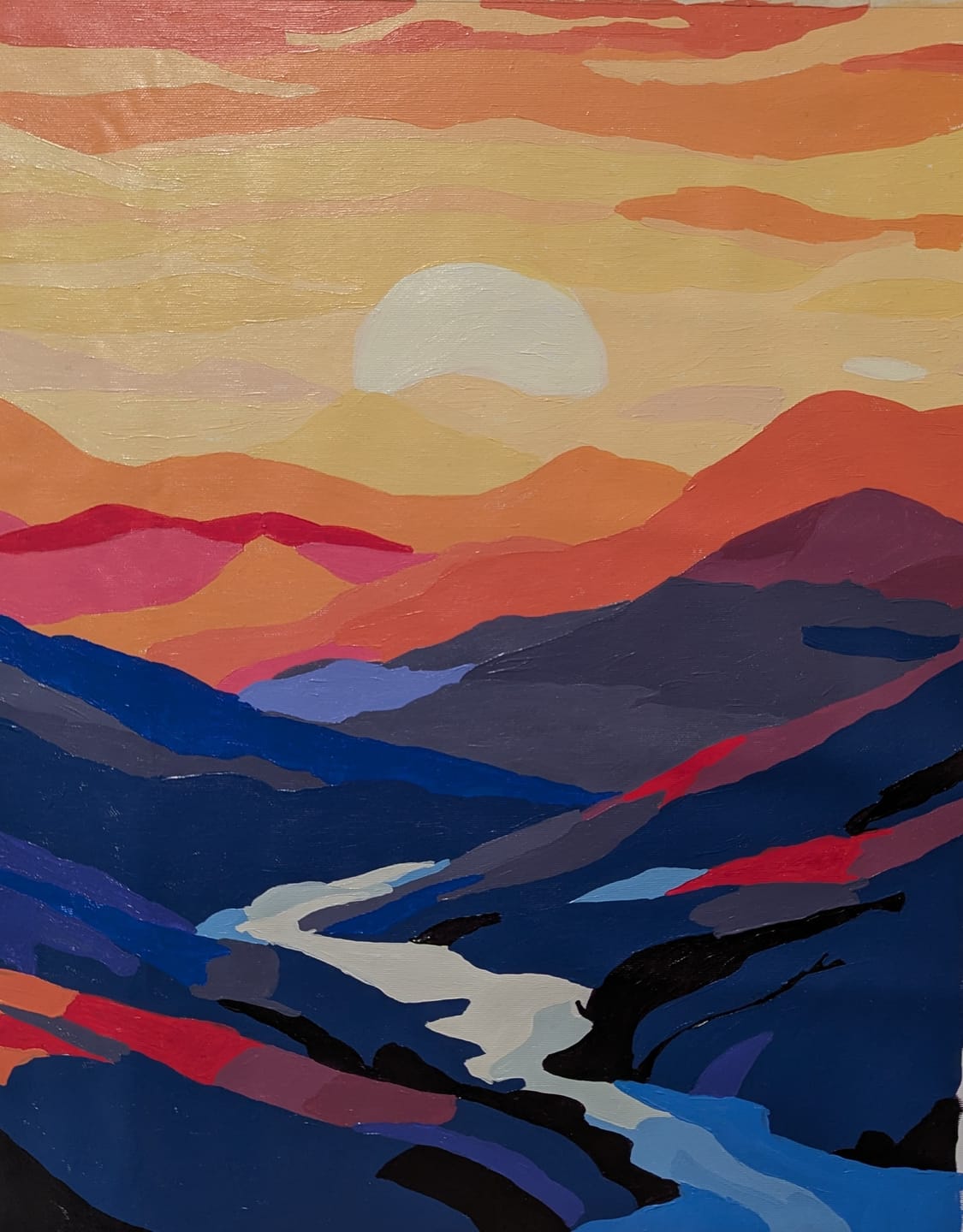 Customer photo review of Crimson Sky Mountains