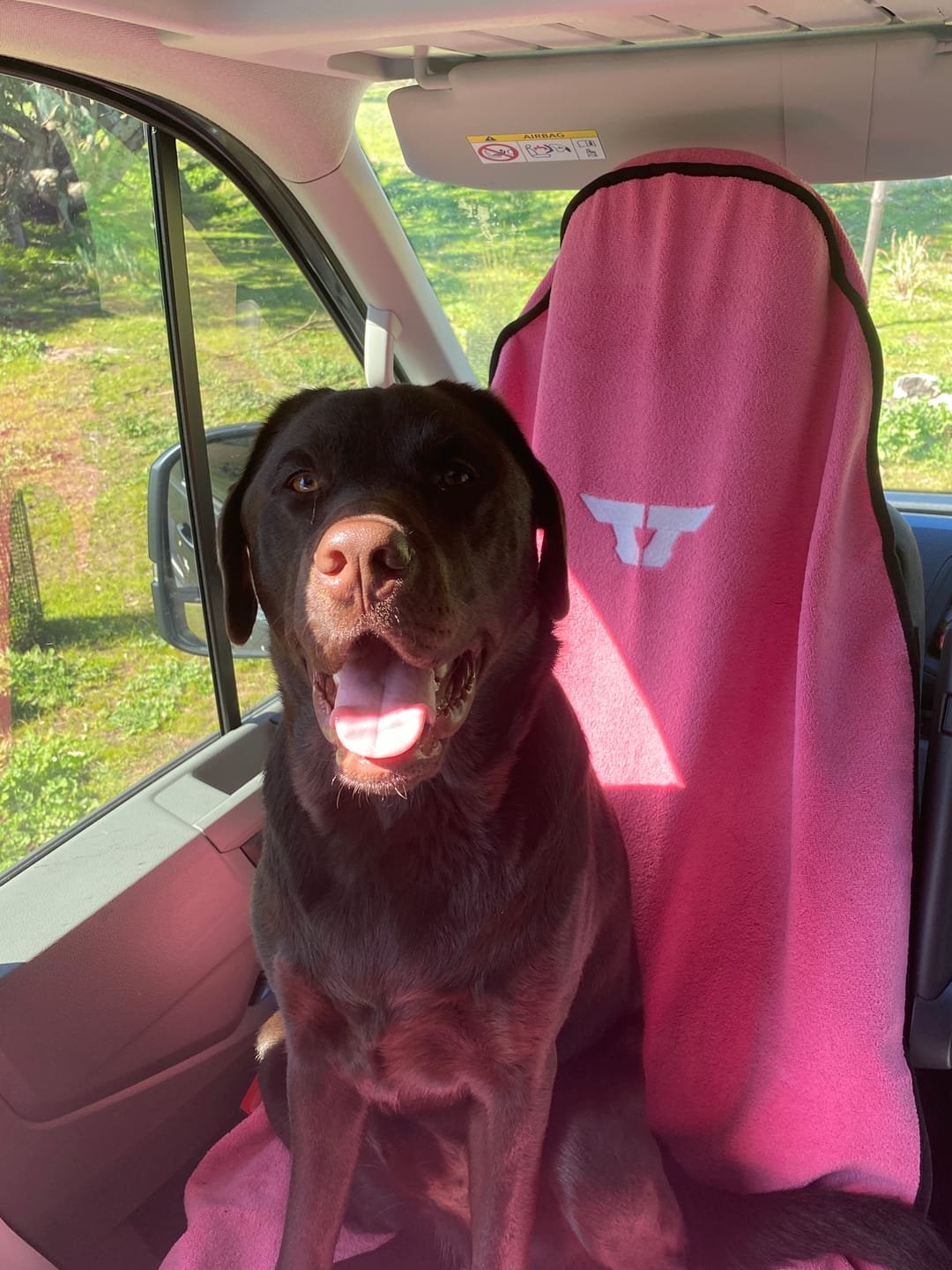 Customer photo review of Waterproof Car Towel Seat Cover