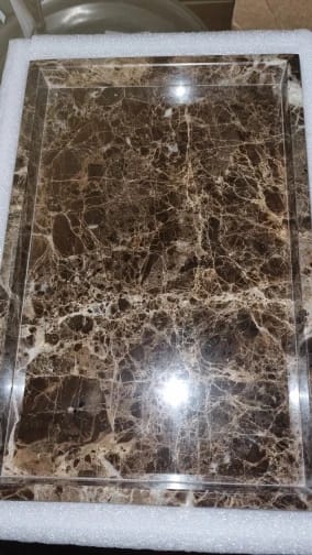 Customer photo review of Emperador Dark Bath Set