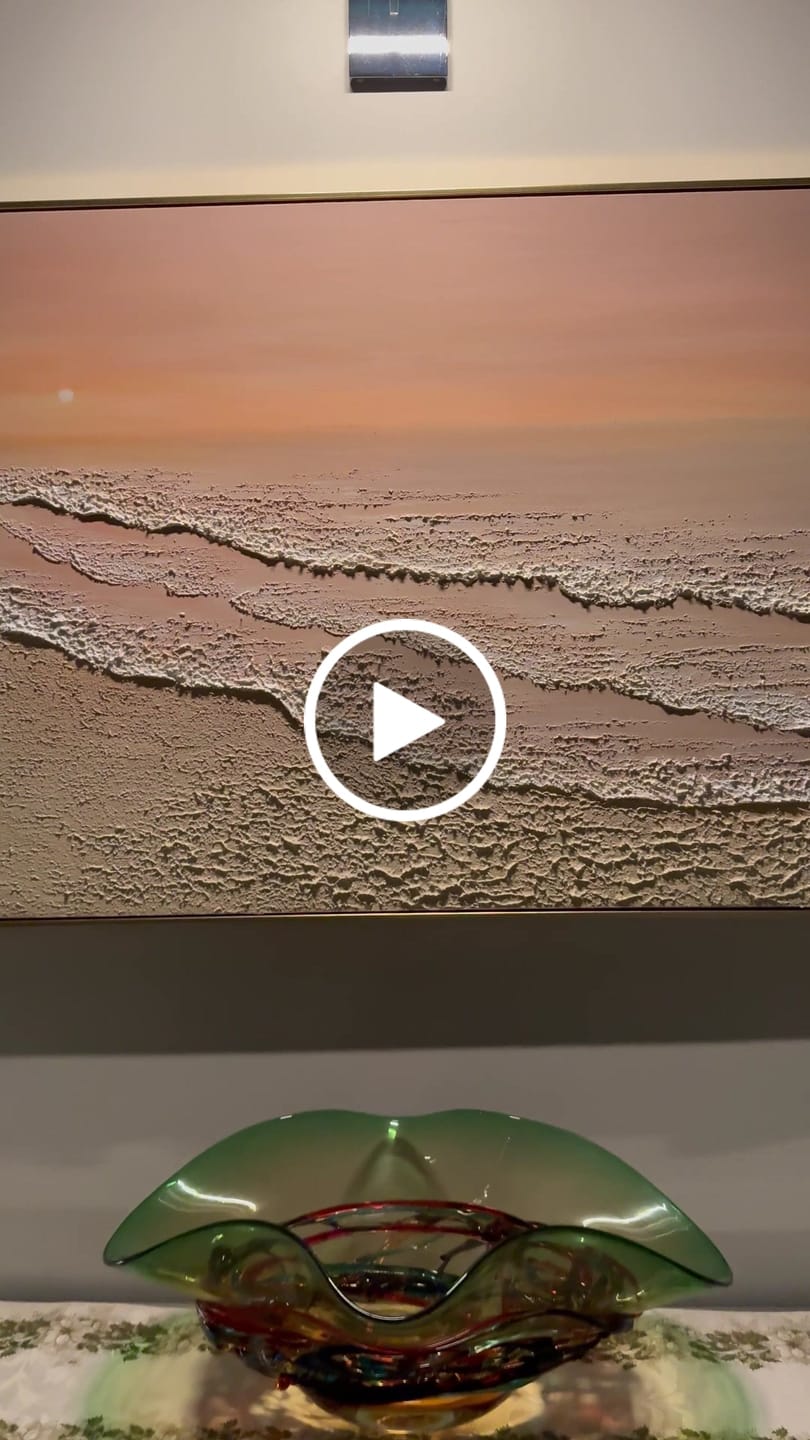 Customer video review of Plaster Art Texture Painting #SG370