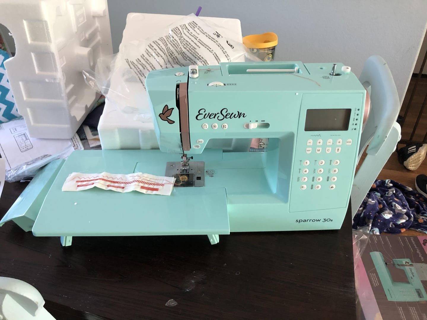Customer photo review of EverSewn Sparrow 30s Computerized Sewing Machine