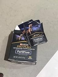 Customer photo review of Purina Pro Plan FortiFlora Dog Probiotic – 30 Sachets for Digestive Support