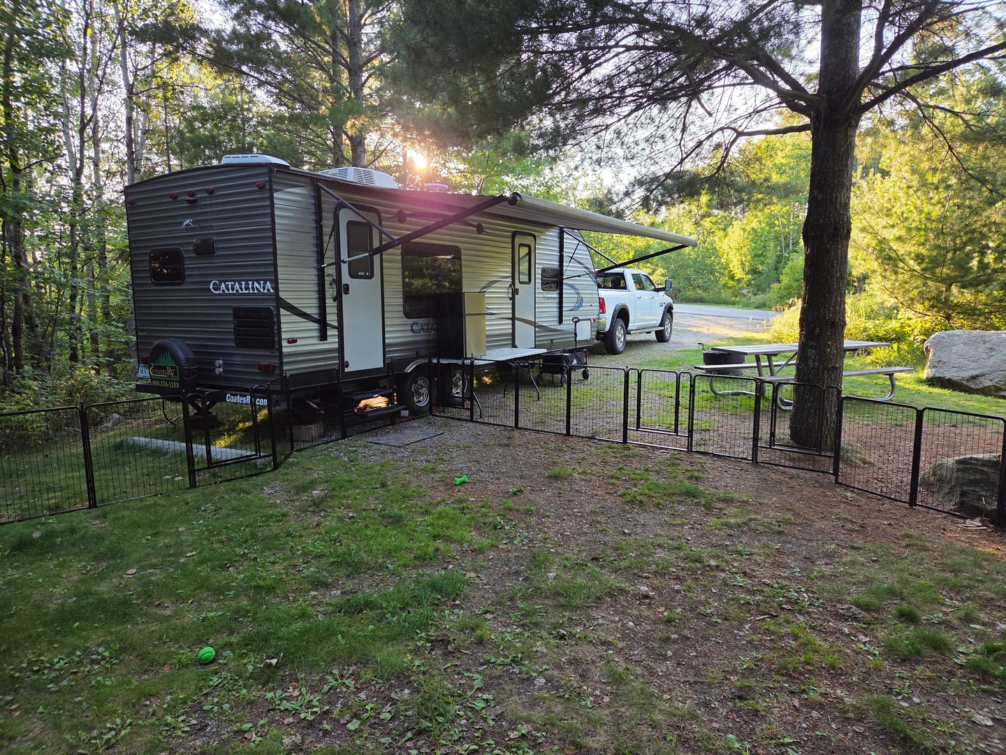 Customer photo review of RV Step Grid - Dog Barrier for RV Stairs