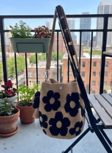 Customer photo review of Bolso de Ganchillo Hecho a Mano