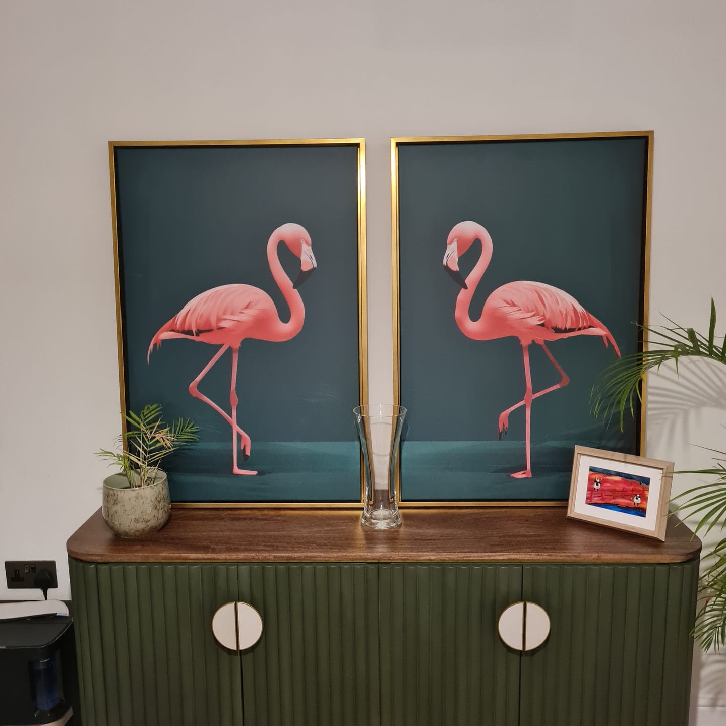 Customer photo review of Pink Flamingo Set of 2 Prints