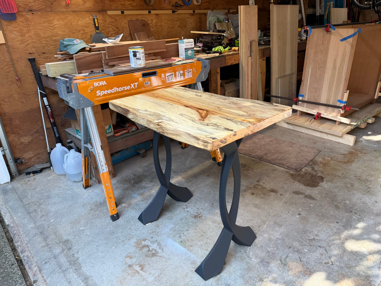 Customer photo review of Console Table Legs 207 Curva 28" H Metal Furniture for Modern Custom Style