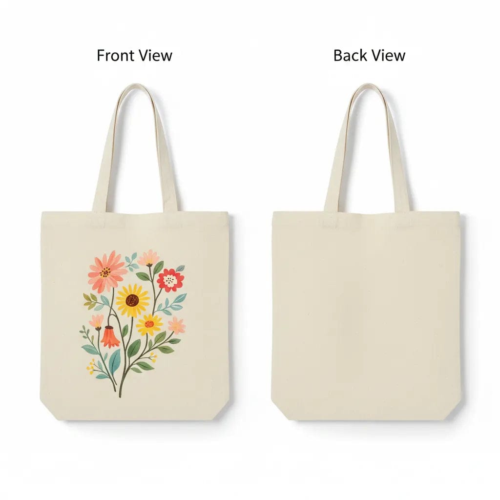 Customer photo review of Wrapzy Wildflower Bouquet Tote Bag