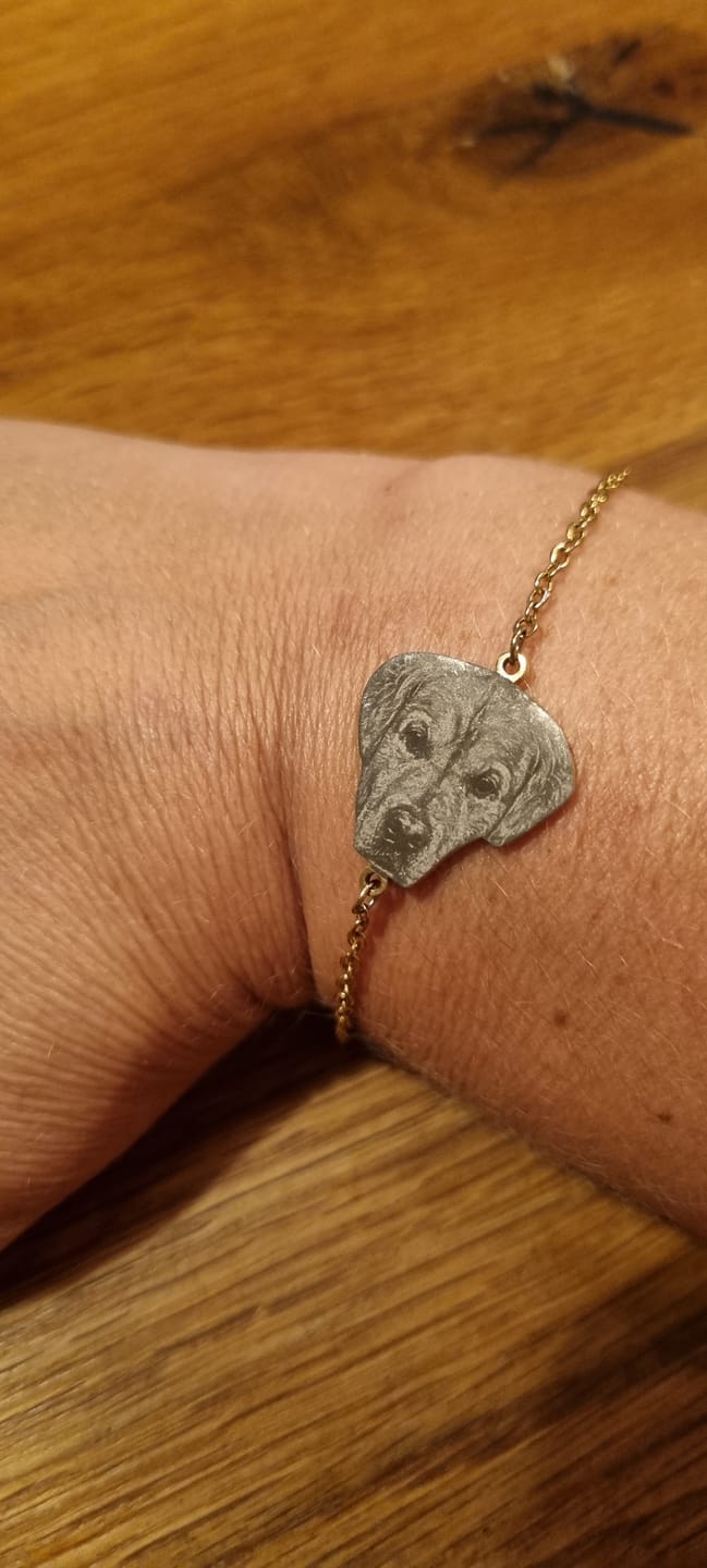 Customer photo review of Armband mit Haustier Portrait