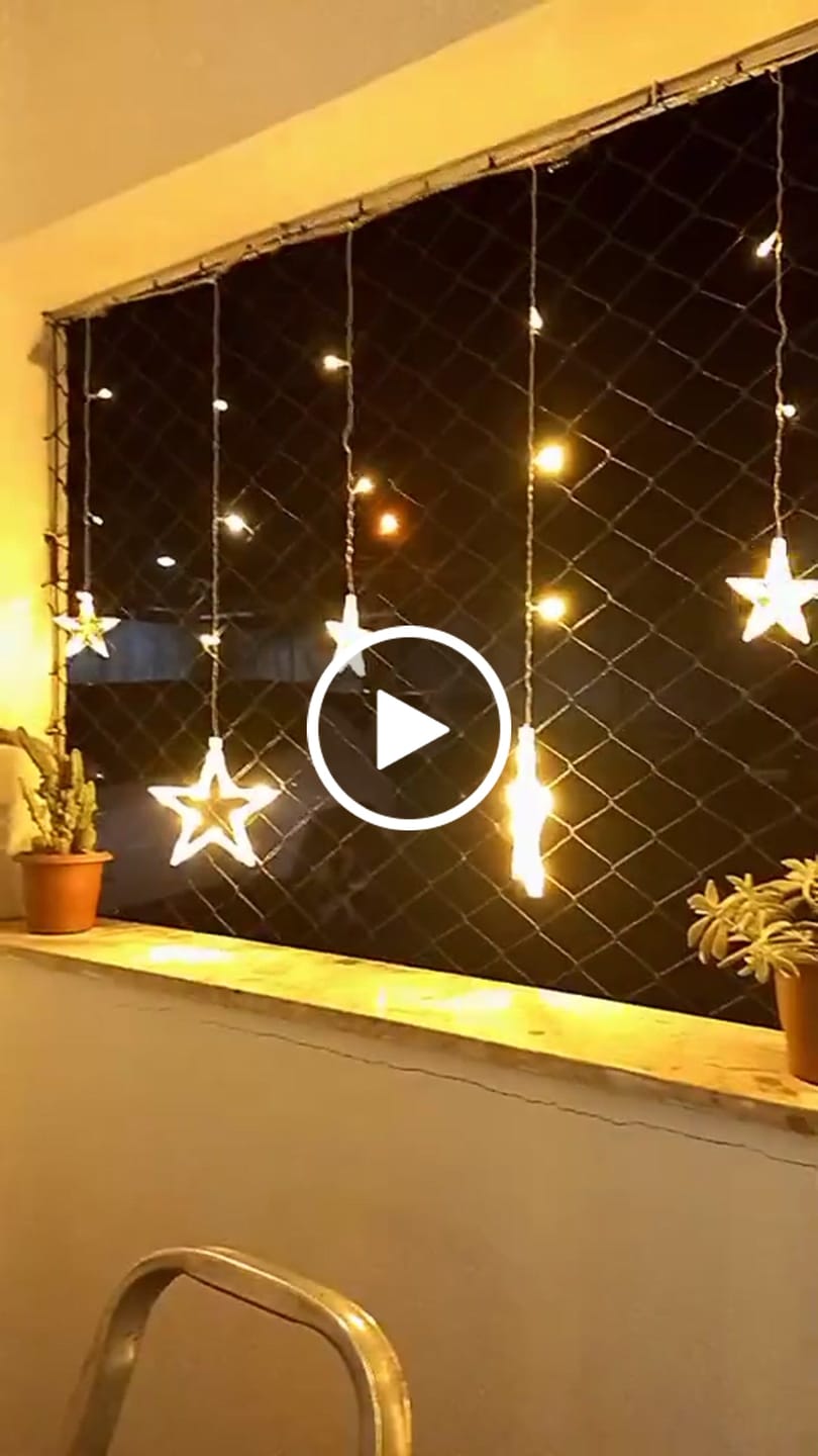 Customer video review of Pisca Pisca Cascata de Natal Estrela 3m 110V
