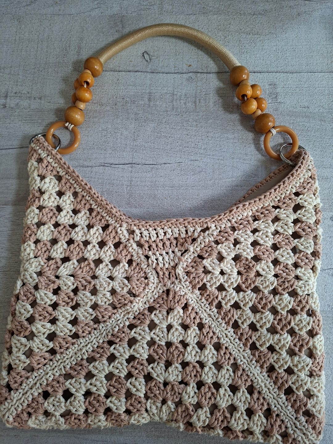 Customer photo review of Sunny Holiday shoulder bag crochet kit