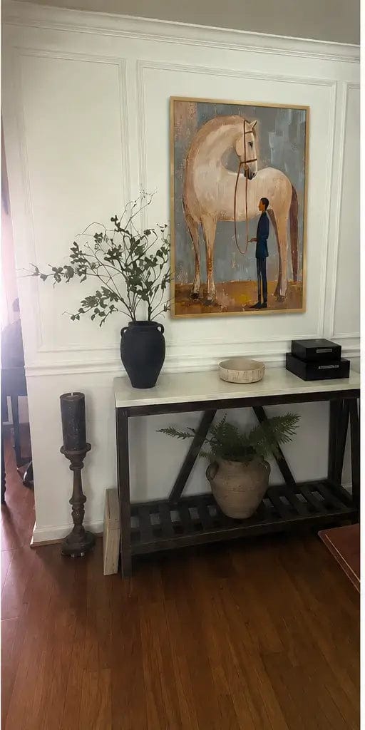 Customer photo review of Stylized Equestrian with Pale Horse