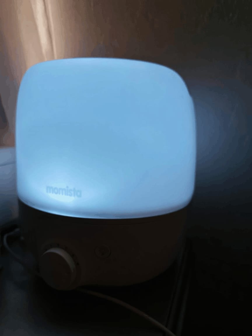 Customer photo review of AirCalm – Luftbefeuchter mit Nachtlicht & Aroma-Diffuser