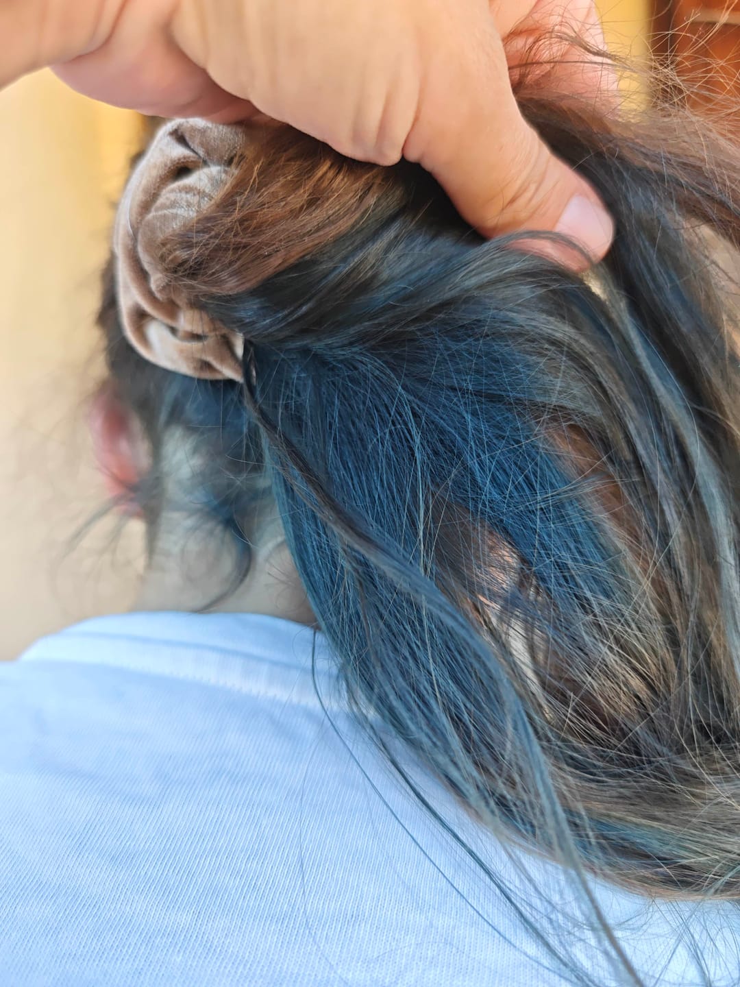 Customer photo review of Mattie Sweet Blue - Vegan Semi-Permanent Direct Dye Hair Color Cream 210 ml