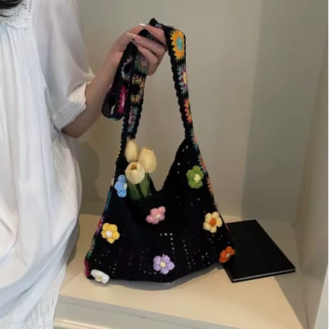 Customer photo review of Bolso artesanal crochet