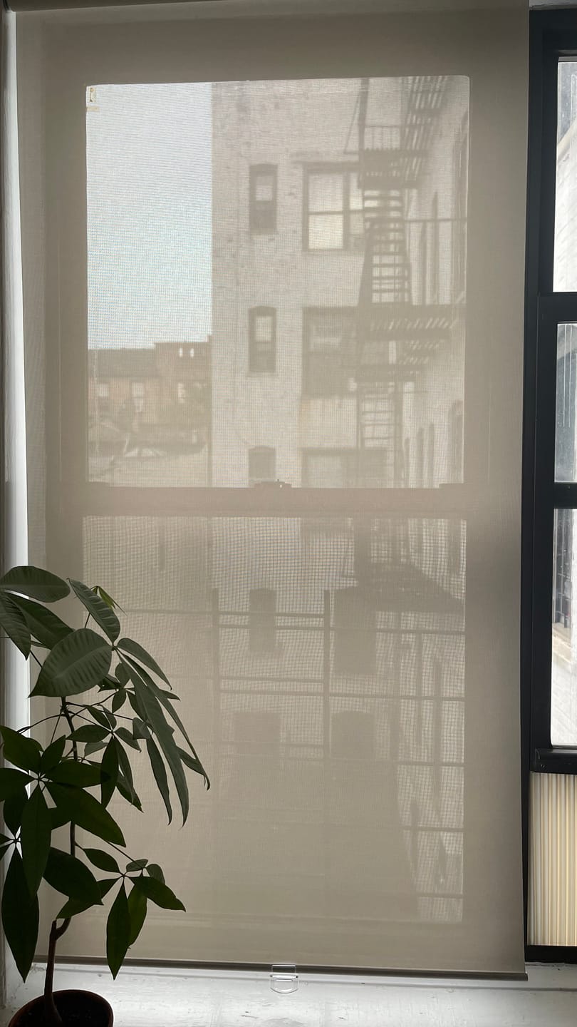 Customer photo review of Ready Made 5% Openness Light Filtering Roller Shades
