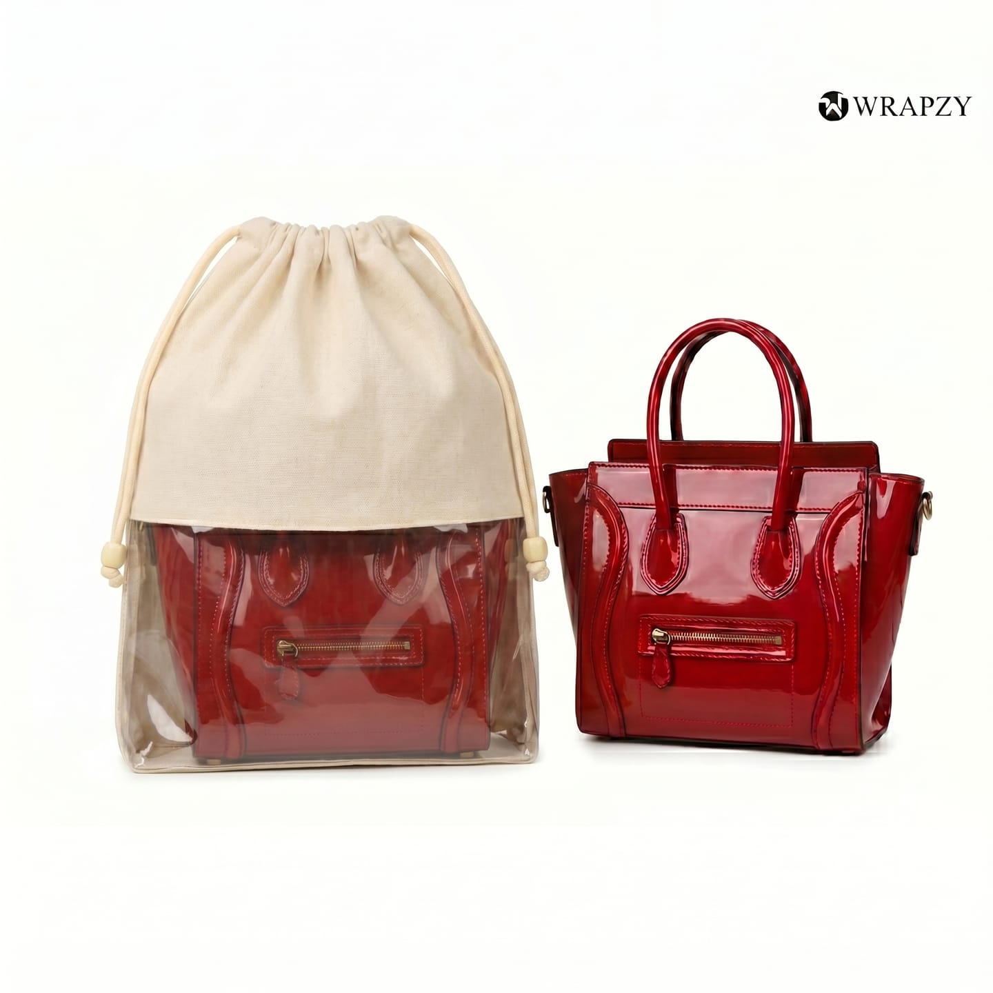 Customer photo review of Wrapzy Cotton Organizer Bags with Clear Window