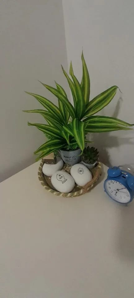 Customer photo review of Artificial Plants Wall Palm Leaves