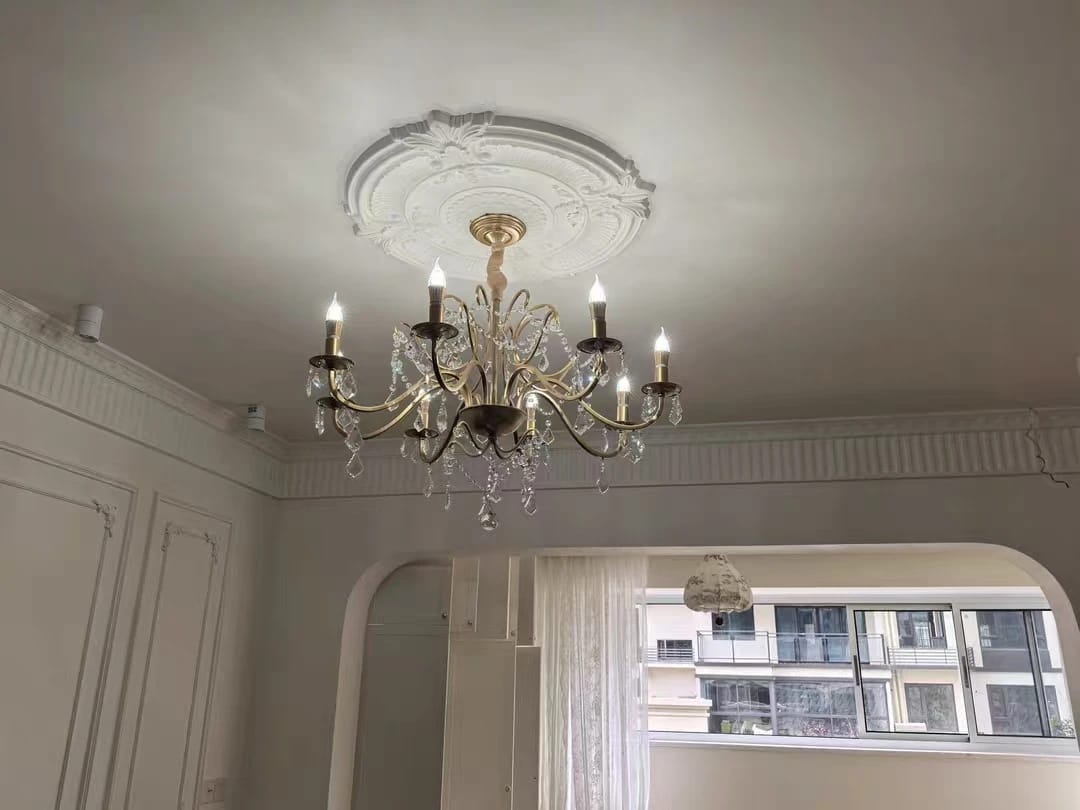 Customer photo review of Wrought Iron Gold Chandelier