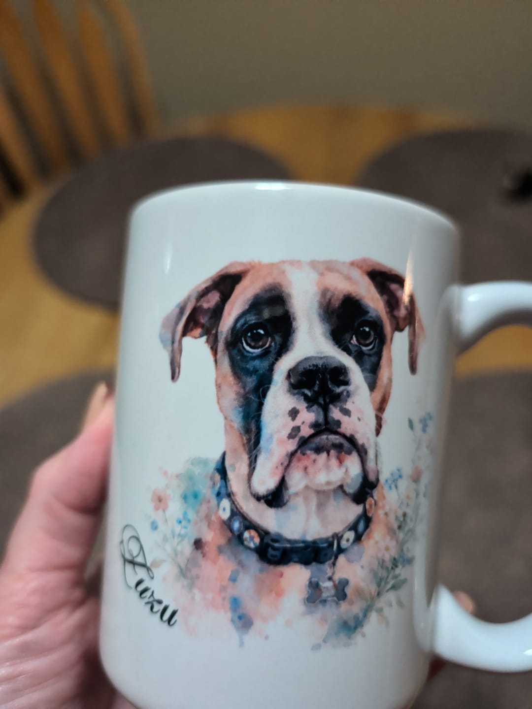 Customer photo review of Watercolor - Personalized Mug