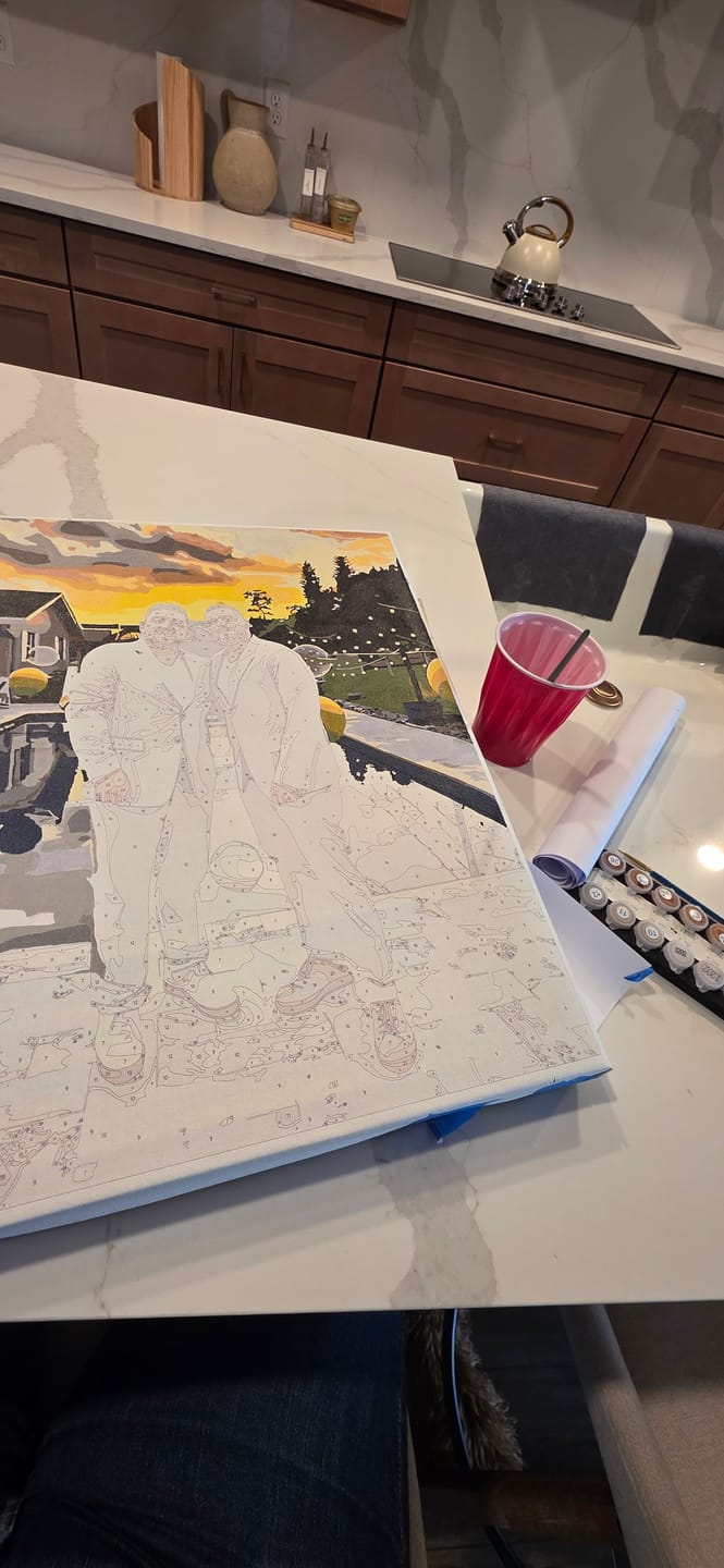 Customer photo review of Custom Paint By Numbers Kit