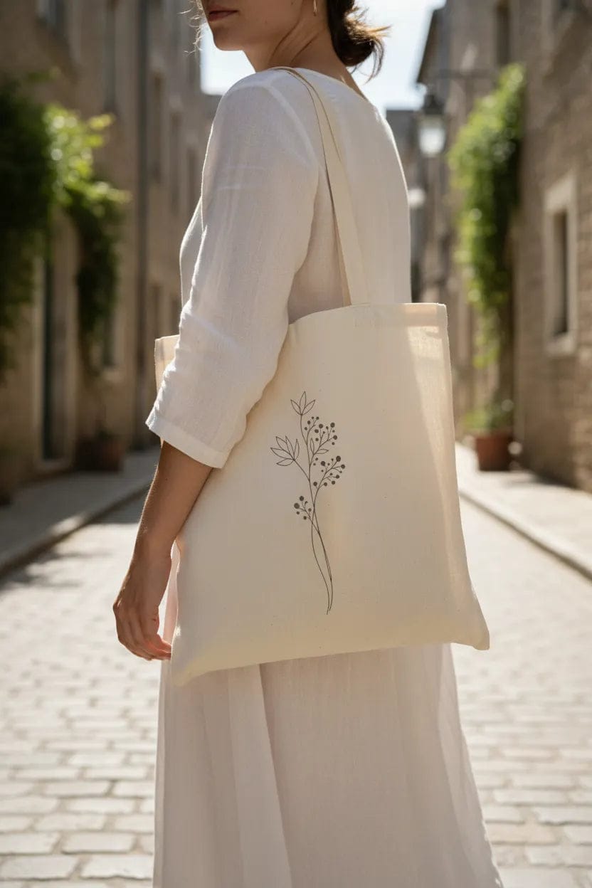 Customer photo review of Wrapzy Botanical Stem Tote Bag