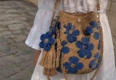 Customer photo review of Bolso de Ganchillo Hecho a Mano