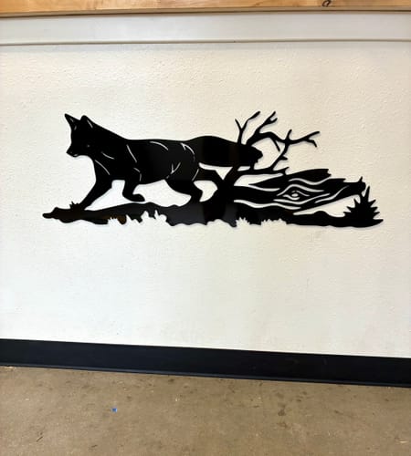 Customer photo review of Running Fox - Metal Wall Art