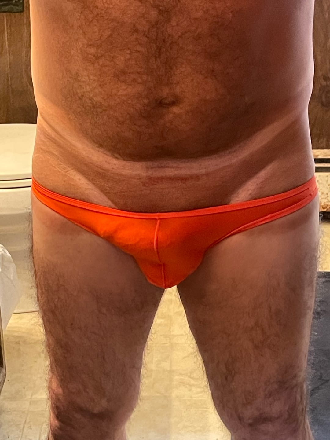 Customer photo review of 8 Pack Men's Solid Ice Silk Breathable Ultra Thin Low Rise Bikinis