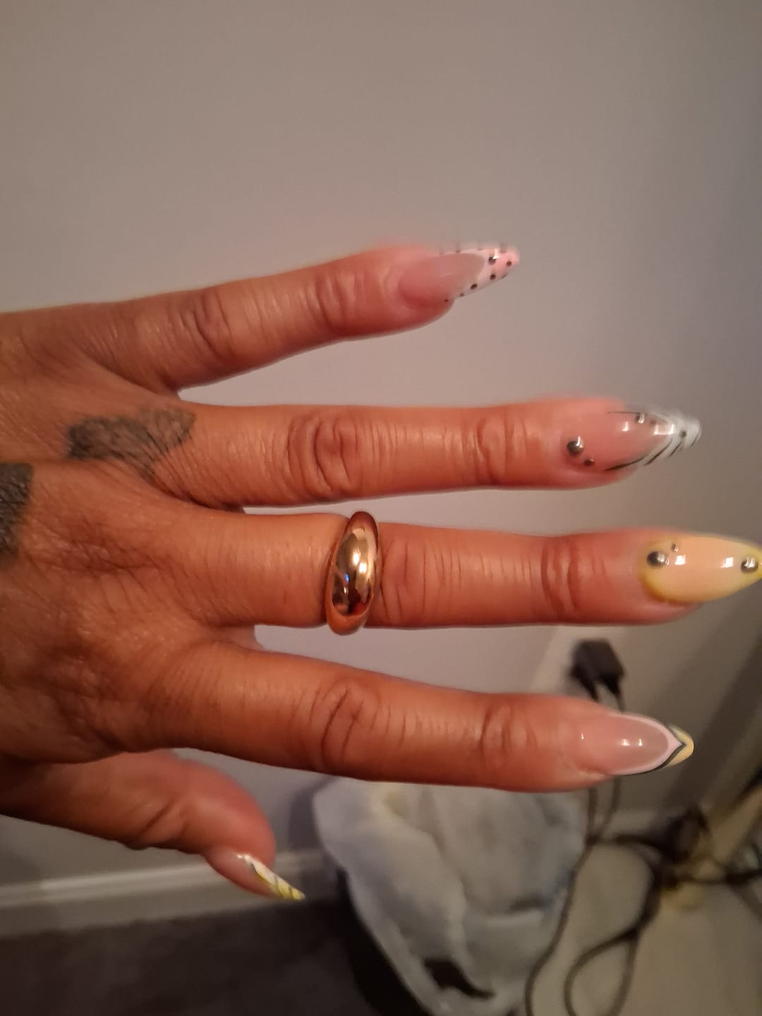 Customer photo review of Slim Bold Dome Ring